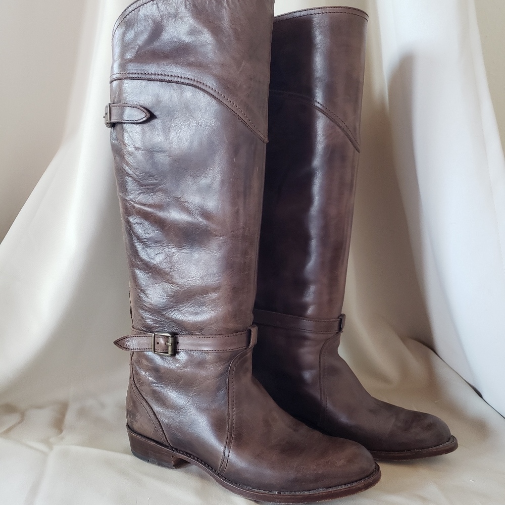 Frye Polished Leather Dorado Riding Boot
